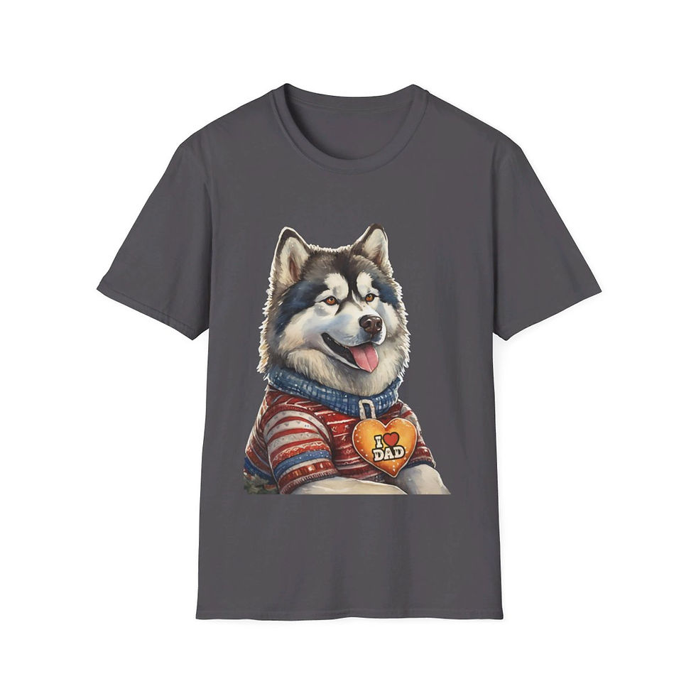 Thumbnail: Malamute Dog Dad Softstyle T-Shirt - gift for dog lovers