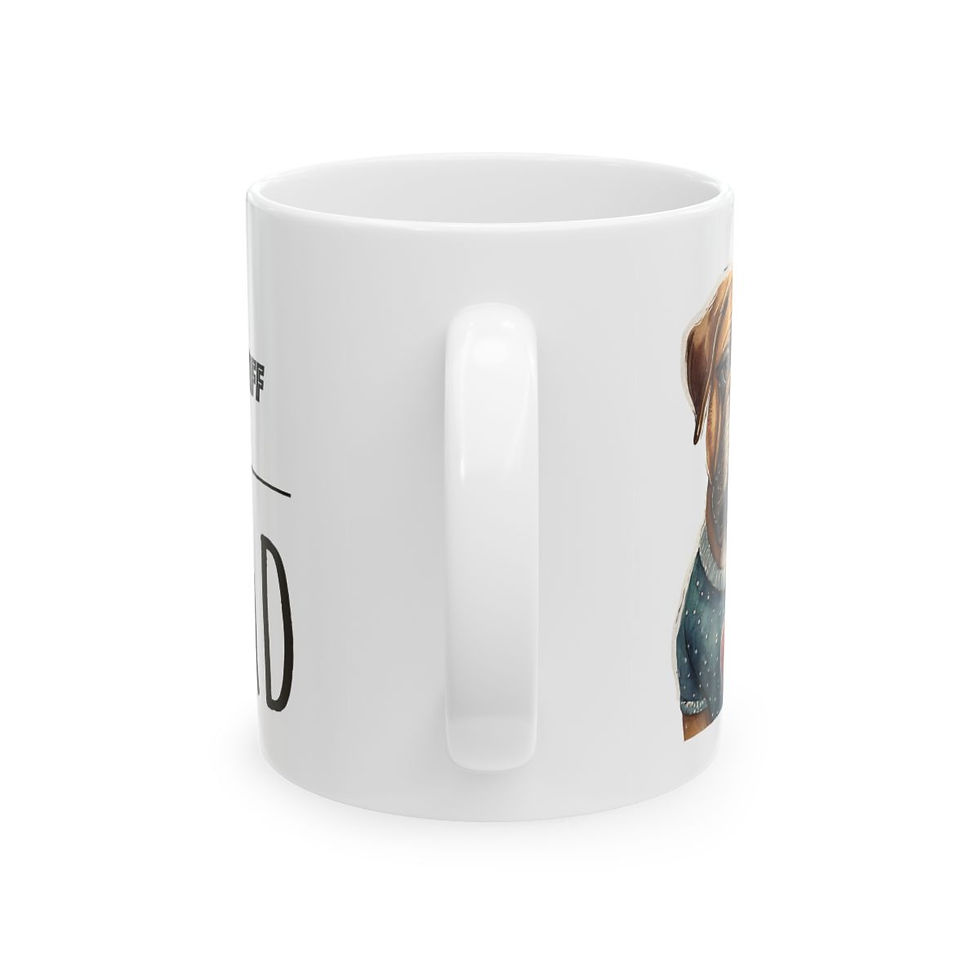 Thumbnail: Mastiff Dog Dad Ceramic Mug 11oz - dishwasher safe - gift for dog lovers