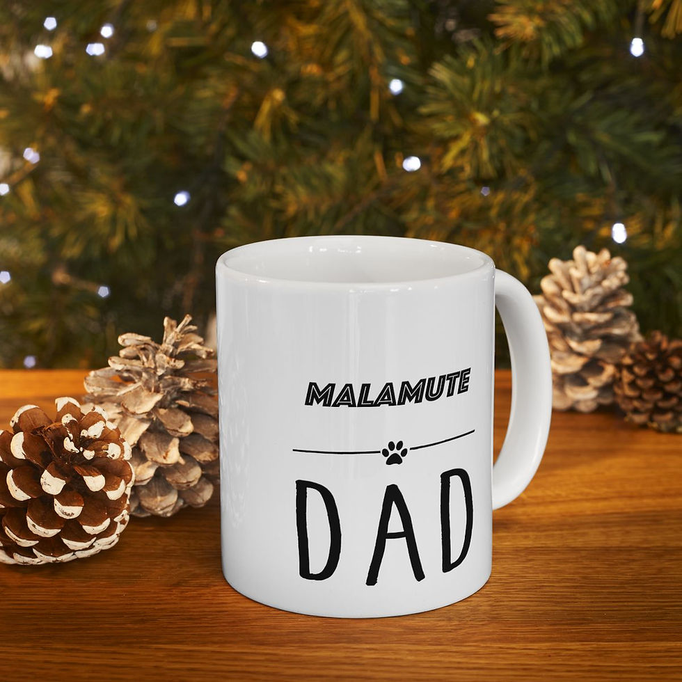 Thumbnail: Malamute Dog Dad Ceramic Mug 11oz - dishwasher safe - gift for dog lovers