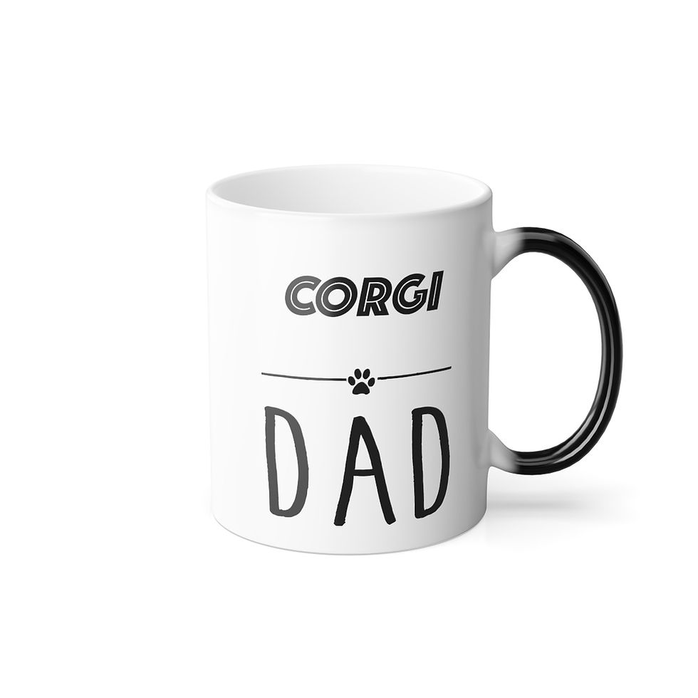 Thumbnail: Corgi Dog Dad Color Morphing Mug, 11oz