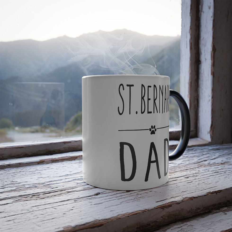 Thumbnail: St Bernard Dad Color Morphing Mug, 11oz