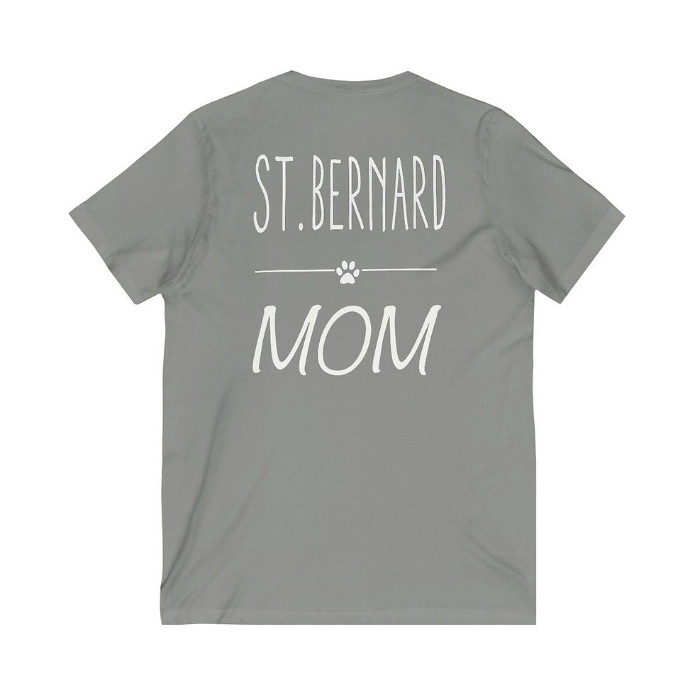 Thumbnail: St Bernard Mom Unisex Jersey Short Sleeve V-Neck Tee