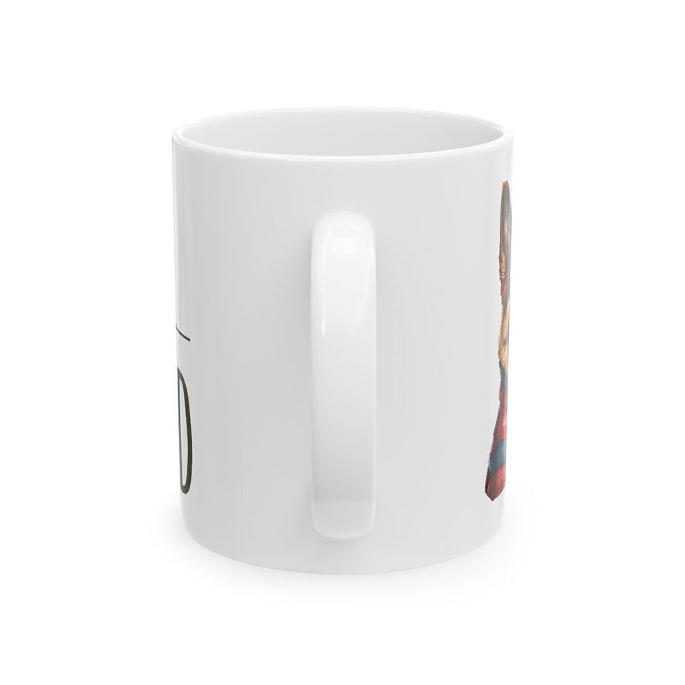 Thumbnail: German Shepherd Dog Dad Ceramic Mug 11oz - dishwasher safe - gift for dog lovers