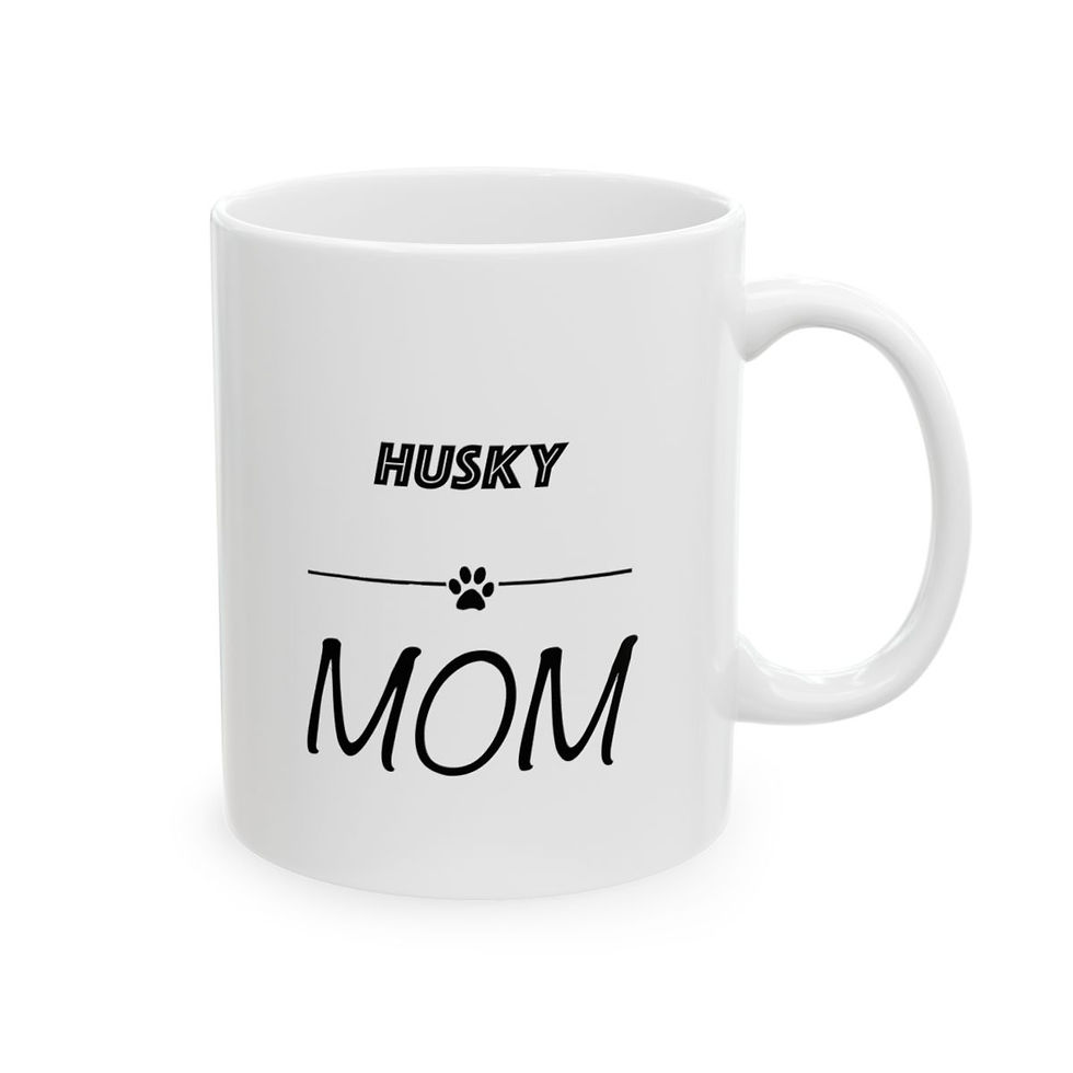 Thumbnail: Husky Dog Mom Ceramic Mug 11oz - dishwasher safe - gift for dog lovers