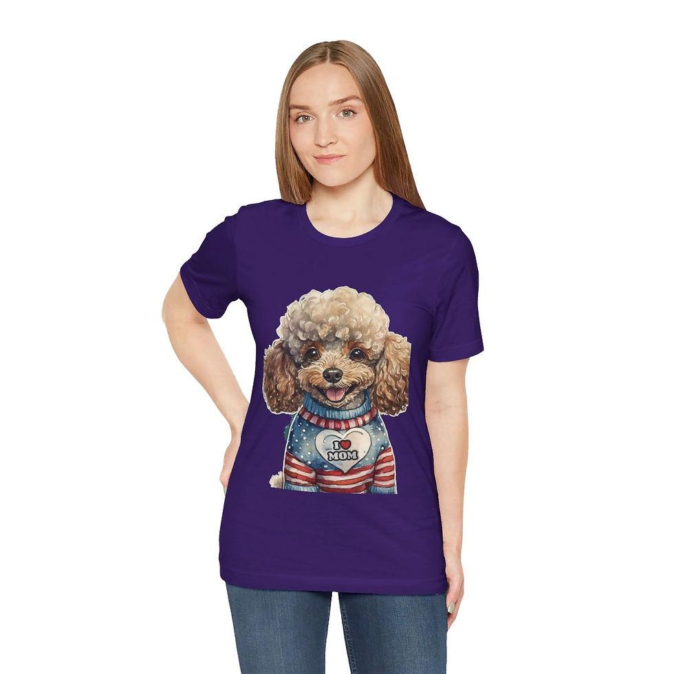 Poodle Dog Mom Jersey Short Sleeve Tee - gift for dog lovers