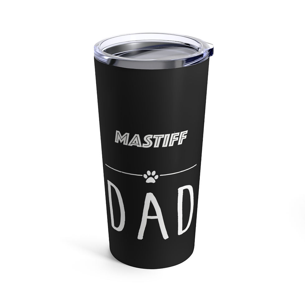 Thumbnail: Mastiff Dog Dad Tumbler 20oz, dishwasher safe- gift for dog lovers