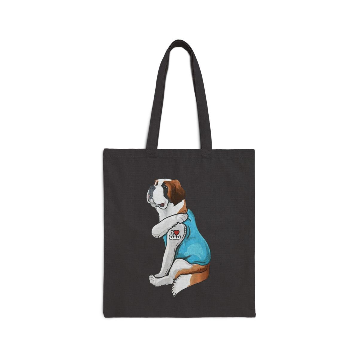 St Bernard Dad Cotton Canvas Tote Bag