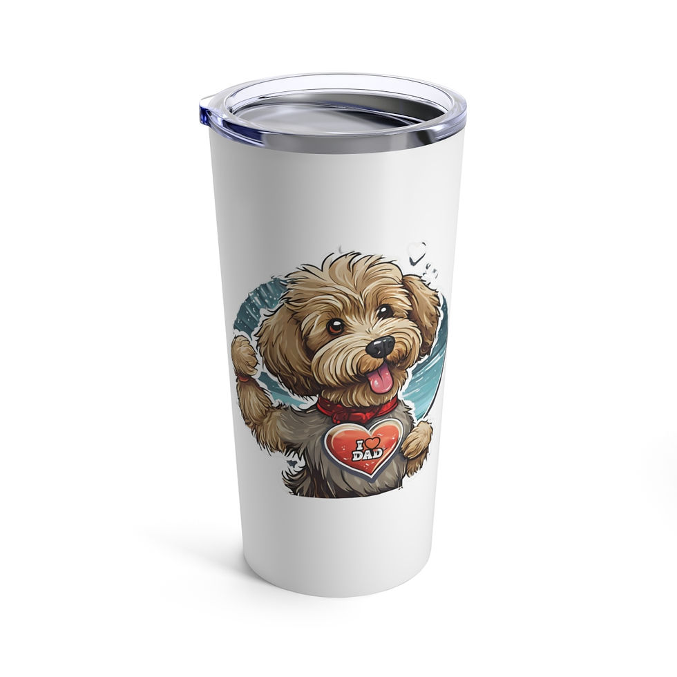 Doodle Dog Dad Tumbler 20oz - dishwasher safe - gift for dog lover