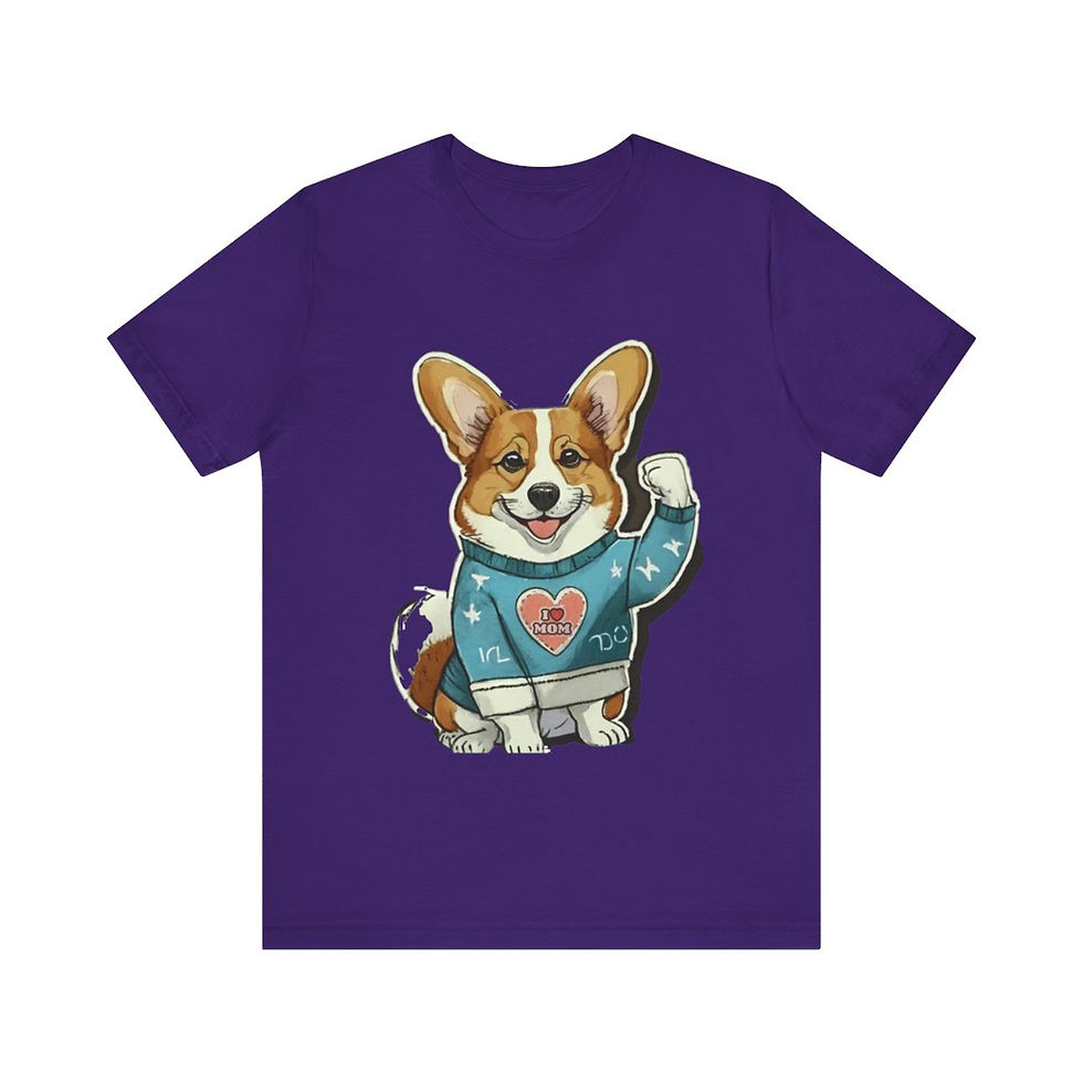 Thumbnail: Corgi Mom Jersey Short Sleeve Tee - gift for dog lovers