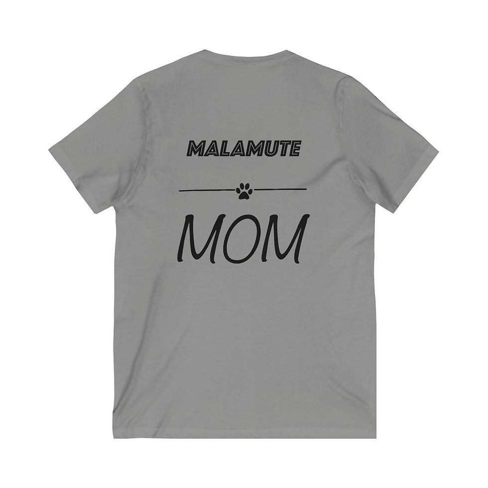 Thumbnail: Malamute Dog Mom Jersey Short Sleeve V-Neck Tee - gift for dog lovers