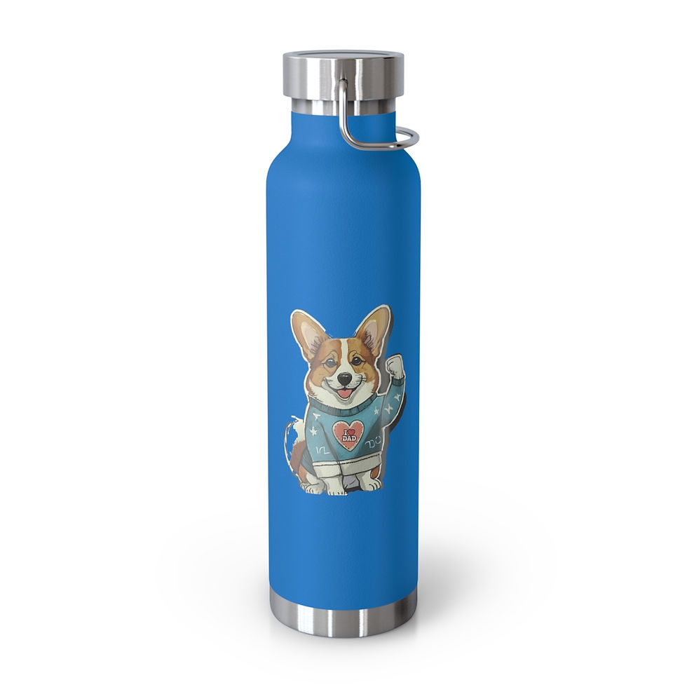 Thumbnail: Corgi Dog Dad Copper Vacuum Insulated Bottle, 22oz - gift for dog lovers