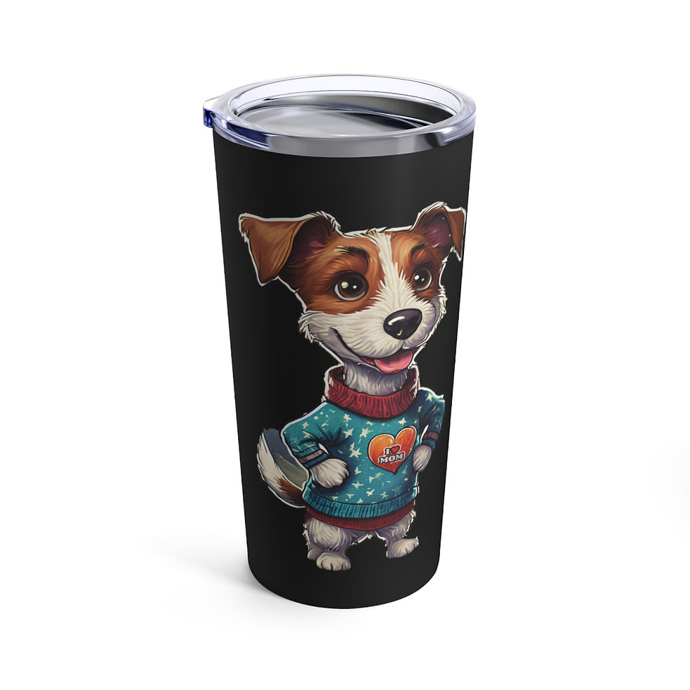 Jack Russell Dog Mom Tumbler 20oz, dishwasher safe, gift for dog lovers