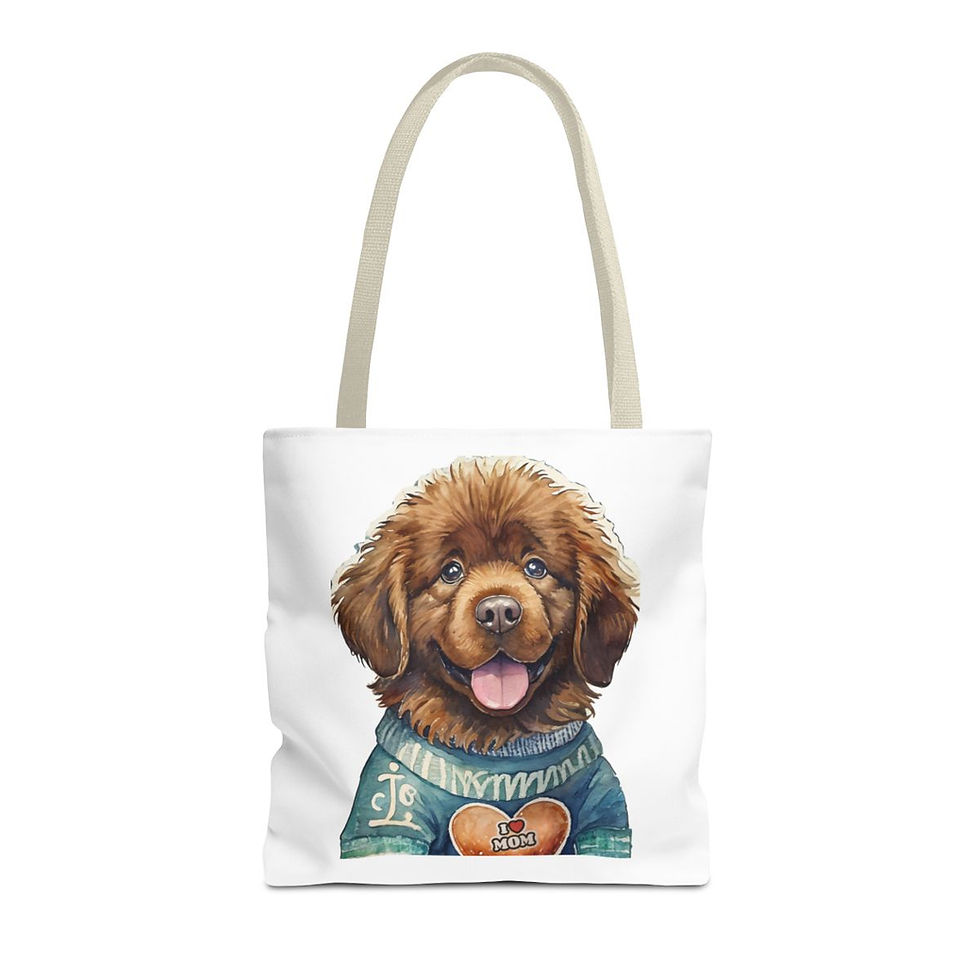 Thumbnail: Brown Newfie Newfoundland mom Tote Bag