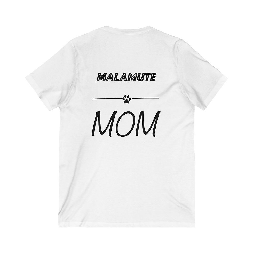 Thumbnail: Malamute Dog Mom Jersey Short Sleeve V-Neck Tee - gift for dog lovers