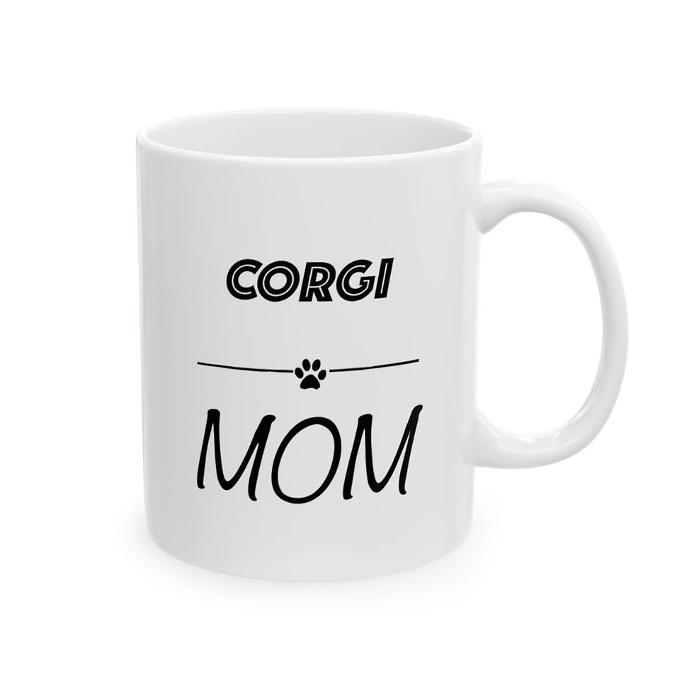 Thumbnail: Corgi Dog Mom Ceramic Mug 11oz - dishwasher safe - gift for dog lovers