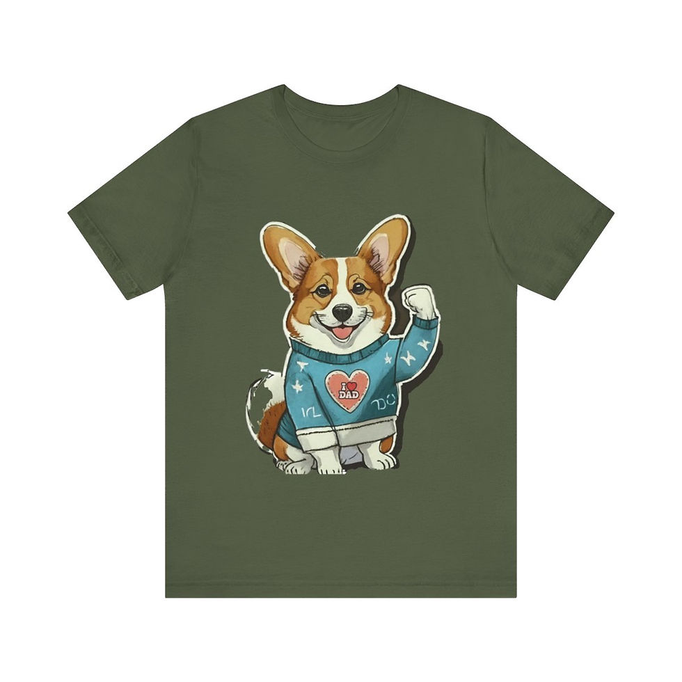 Thumbnail: Corgi Dad Jersey Short Sleeve Tee - gifts for dog lovers