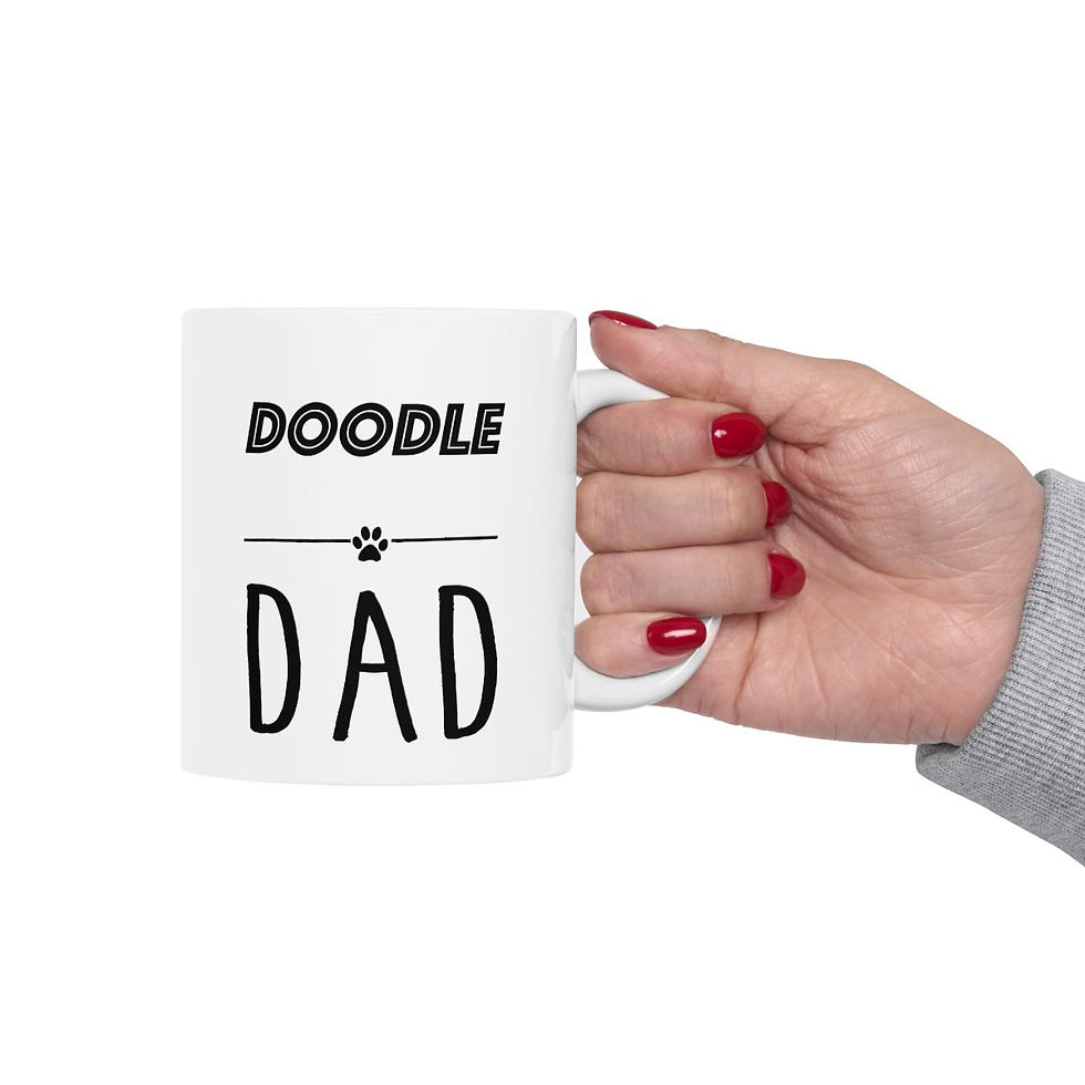 Thumbnail: Doodle Dad Ceramic Mug 11oz.- Microwave & Dishwasher Safe - gift for dog lovers