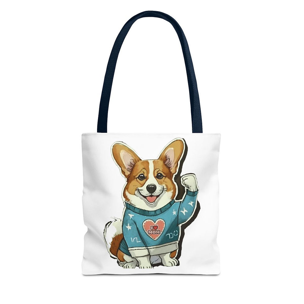 Thumbnail: Corgi Mom Tote Bag (AOP)
