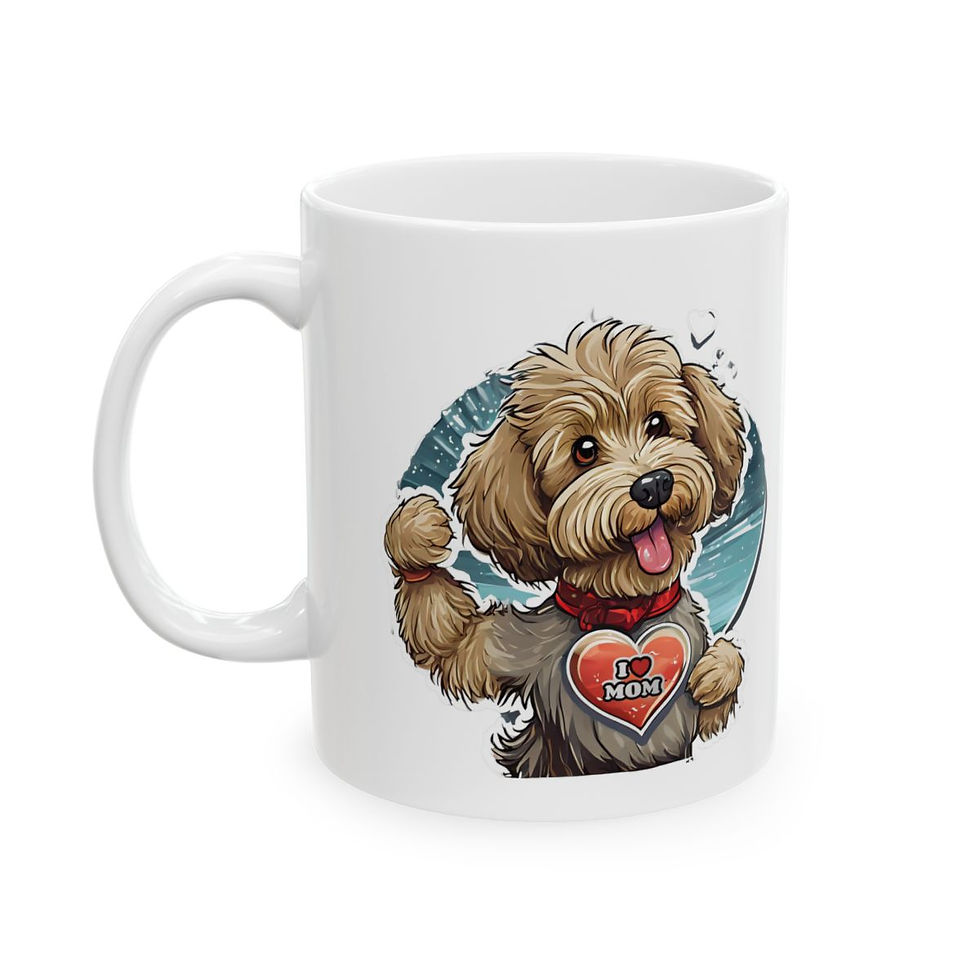 Doodle Mom Ceramic Mug 11oz - Microwave & Dishwasher Safe - gift for dog lovers