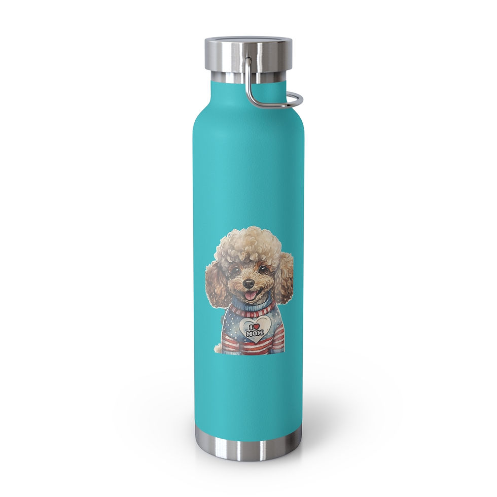 Thumbnail: Poodle Mom Copper Vacuum Insulated Bottle, 22oz