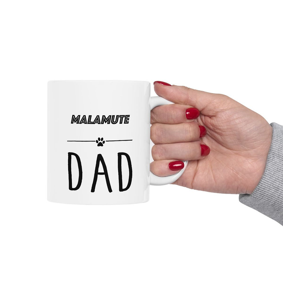 Thumbnail: Malamute Dog Dad Ceramic Mug 11oz - dishwasher safe - gift for dog lovers