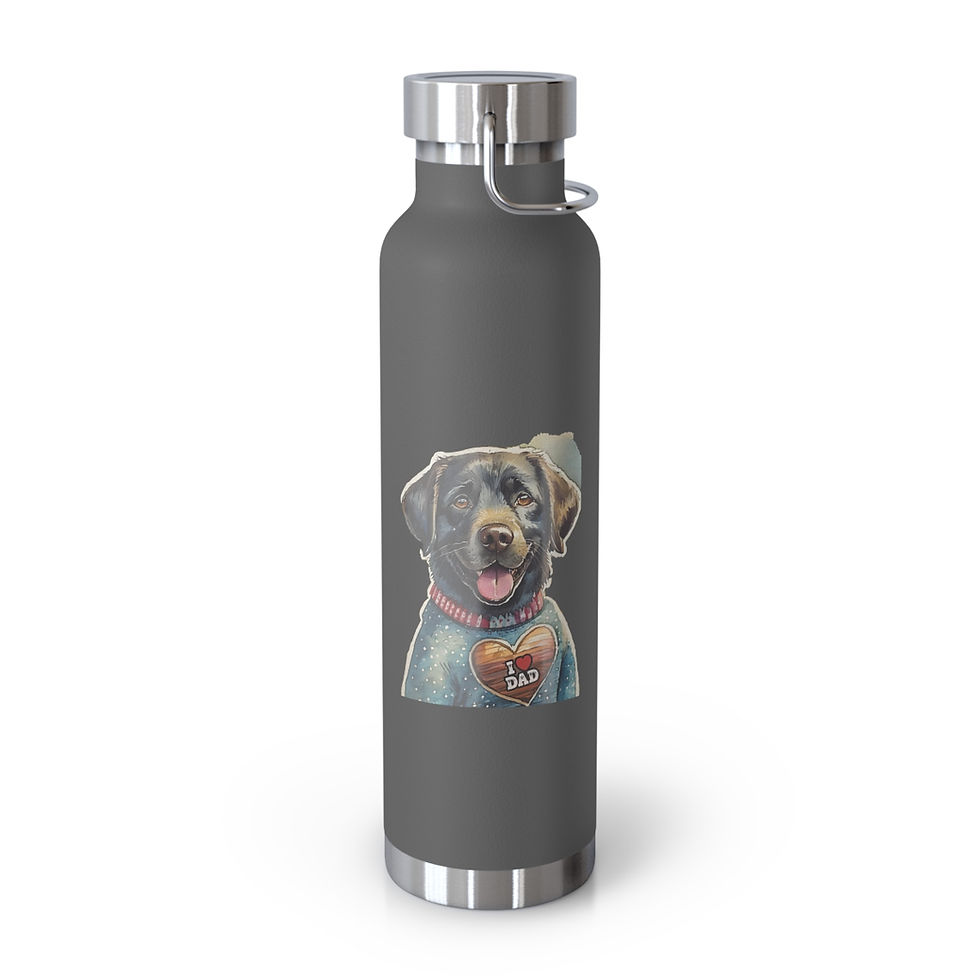 Thumbnail: Black Labrador Dad Copper Vacuum Insulated Bottle, 22oz