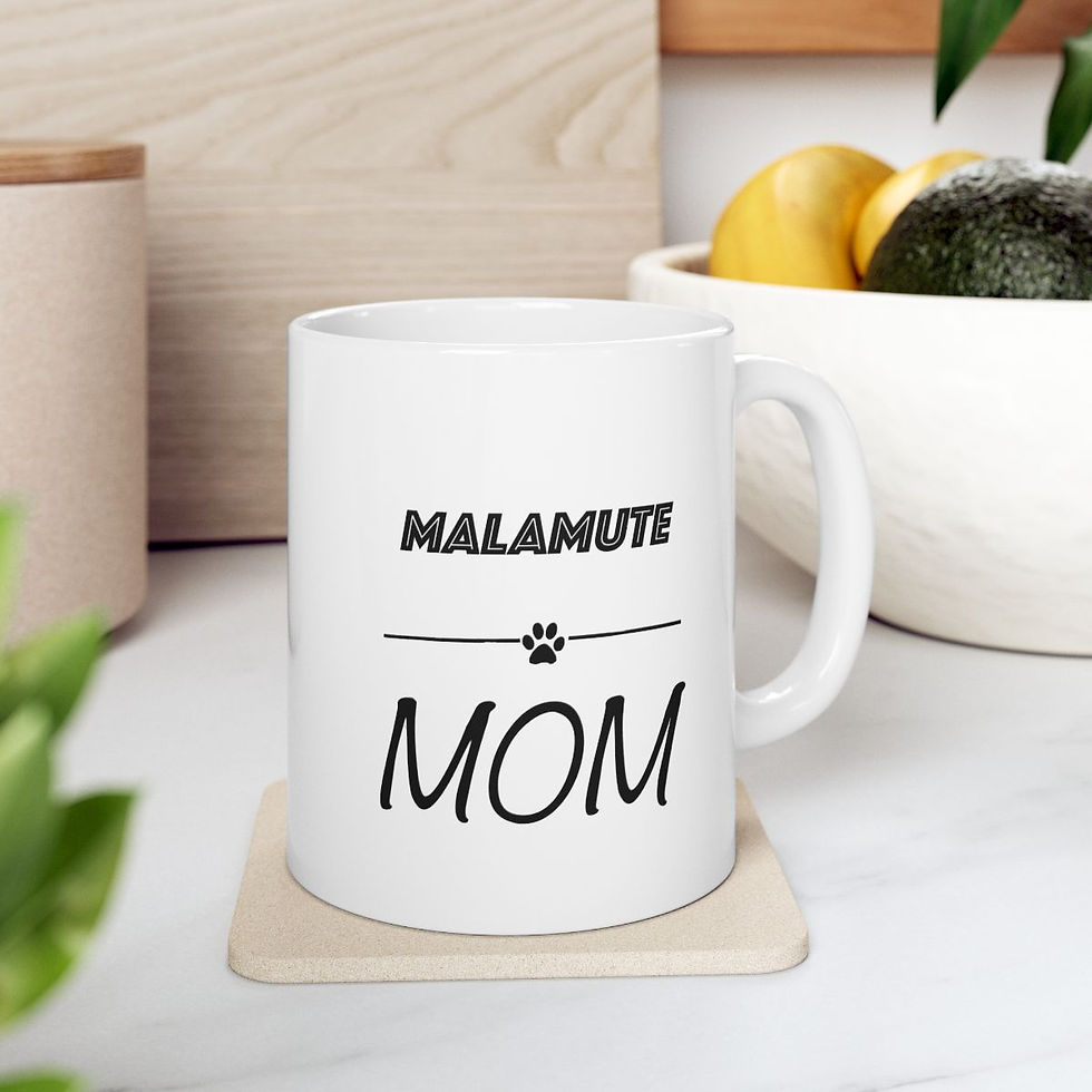 Thumbnail: Malamute Dog Mom Ceramic Mug 11oz- dishwasher safe - gift for dog lovers