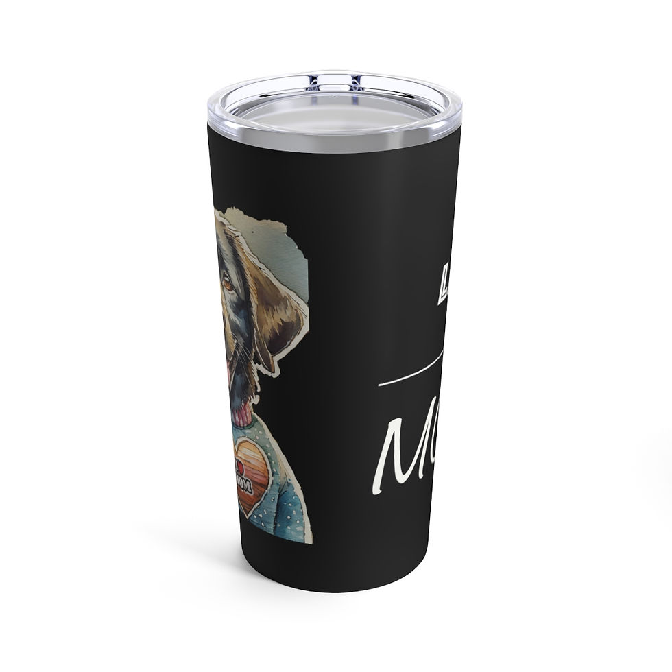 Thumbnail: Black Labrador Dog Mom Tumbler 20oz Dishwasher safe - gifts for dog lovers