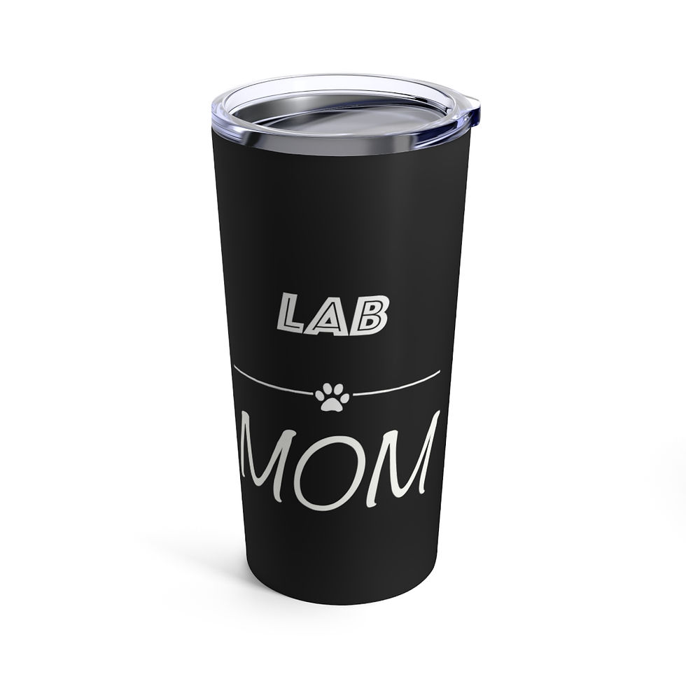 Thumbnail: Black Labrador Dog Mom Tumbler 20oz Dishwasher safe - gifts for dog lovers