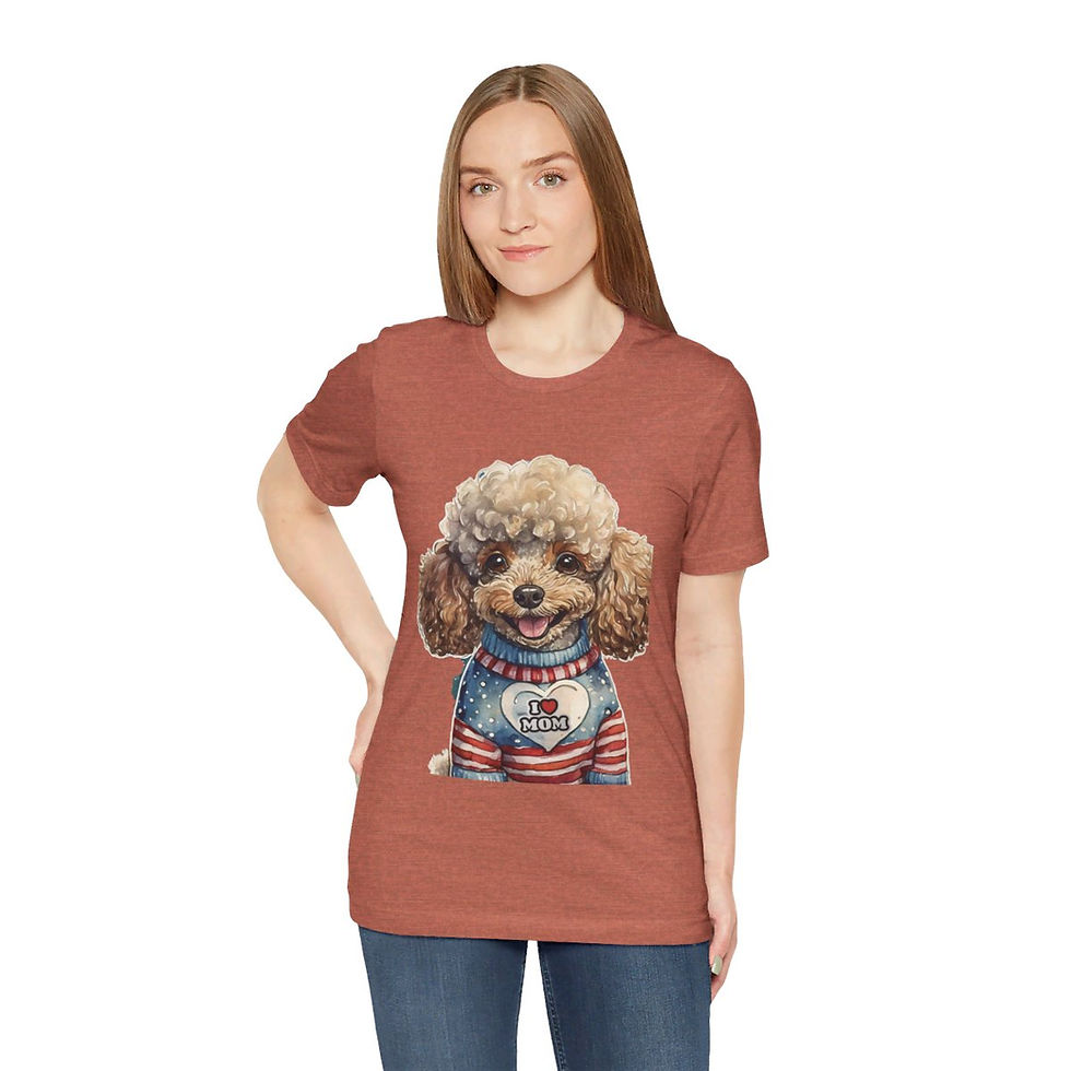 Thumbnail: Poodle Dog Mom Jersey Short Sleeve Tee - gift for dog lovers