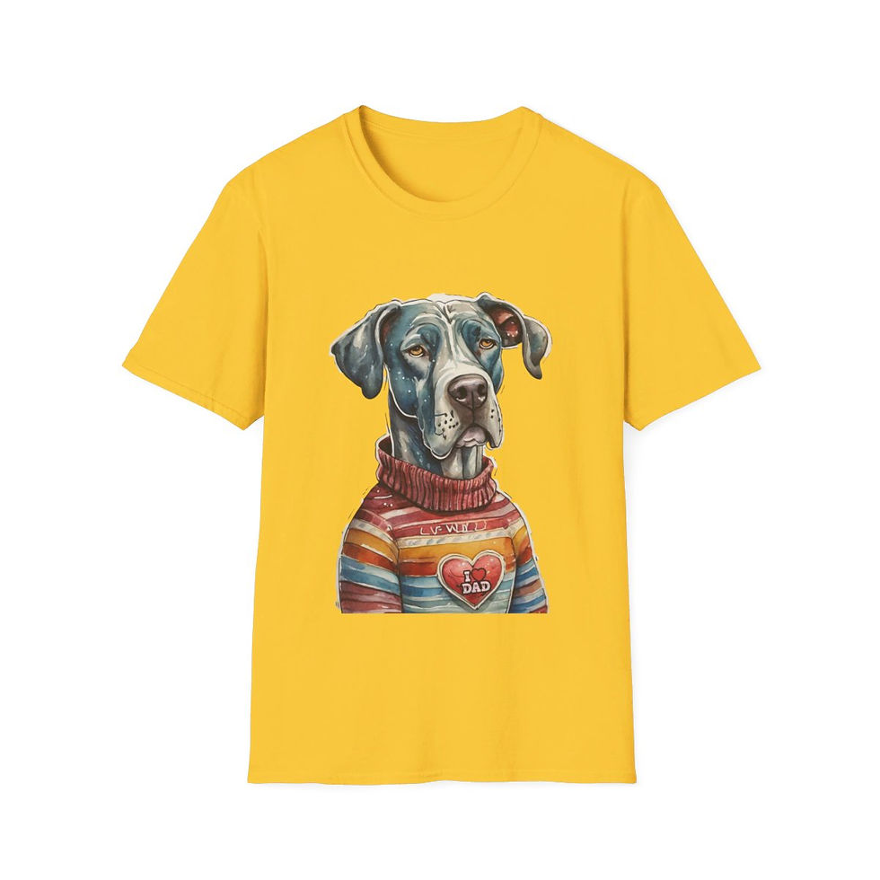 Thumbnail: Great Dane Dog Dad Softstyle T-Shirt - gifts for dog lovers