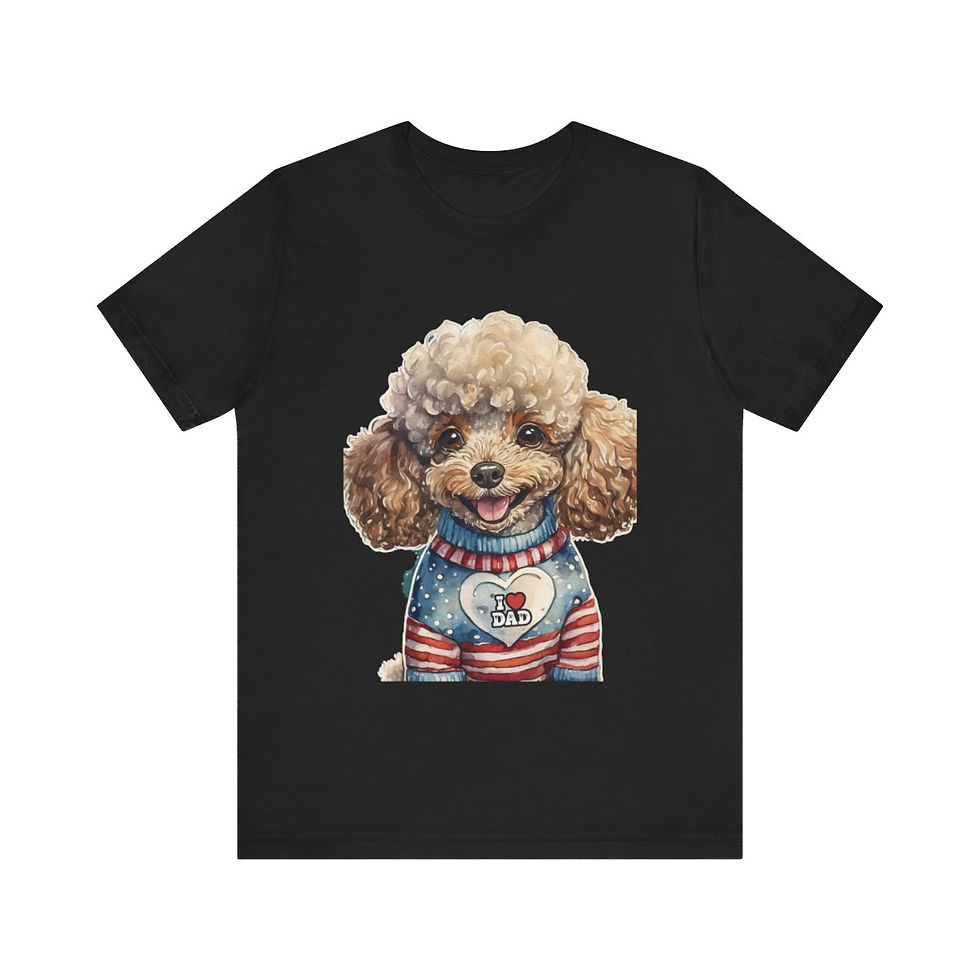 Poodle Dog Dad Jersey Short Sleeve Tee - gift for dog lovers