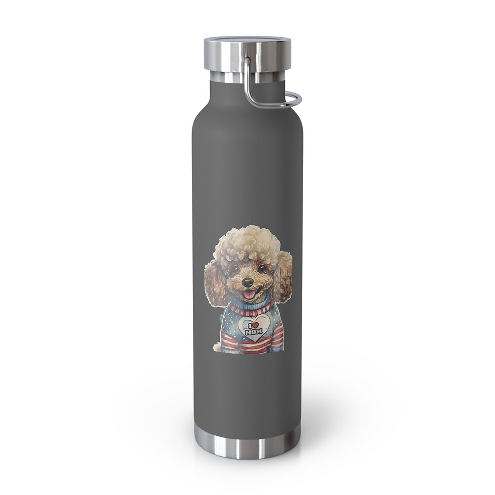 Thumbnail: Poodle Mom Copper Vacuum Insulated Bottle, 22oz