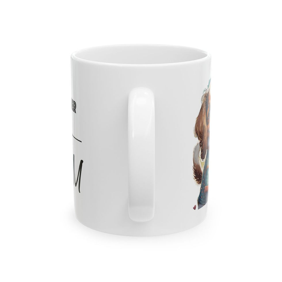 Thumbnail: Cavalier King Charles Dog Mom Ceramic Mug - dishwasher safe gift for dog lovers