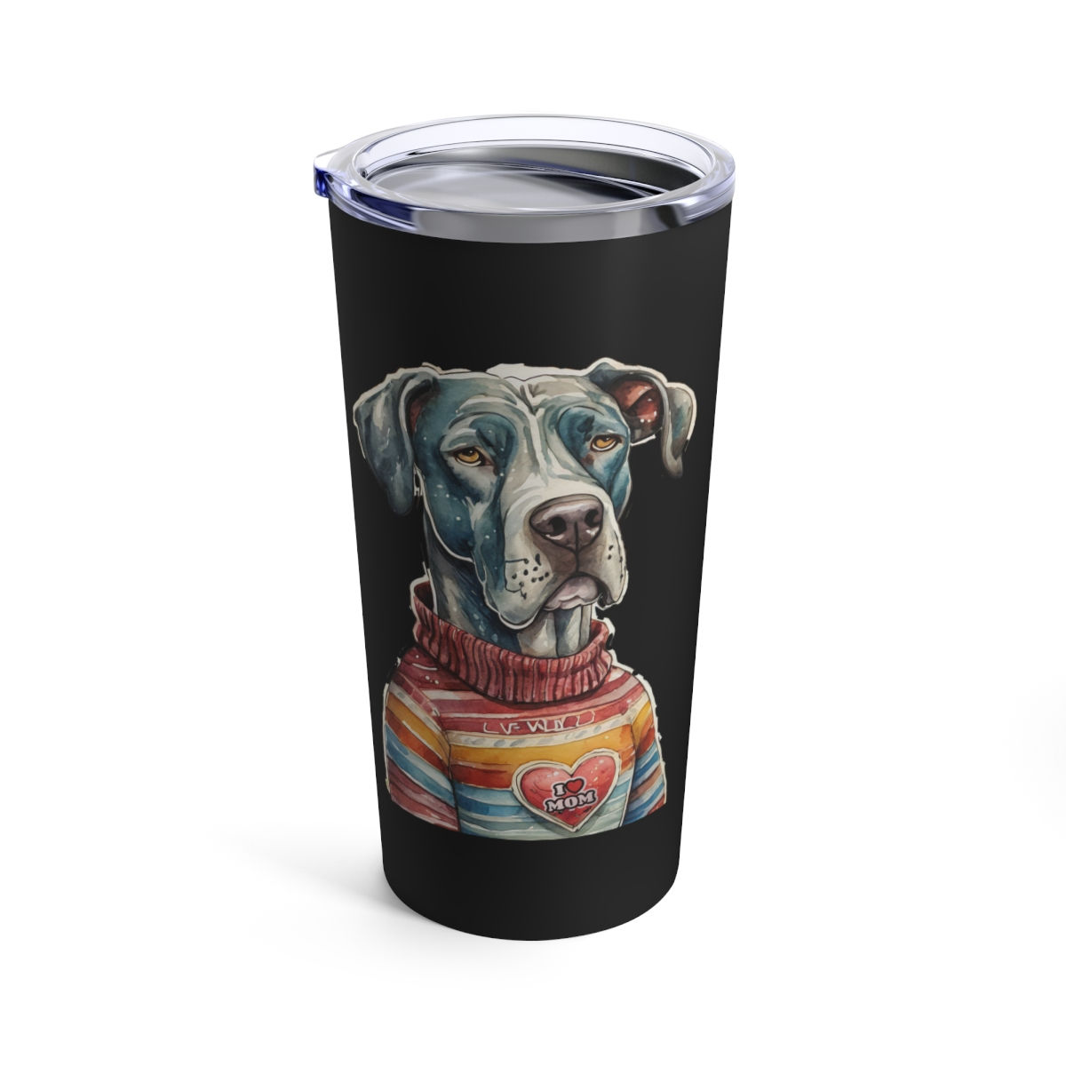 Great Dane Dog Mom Tumbler 20oz, dishwasher safe - gifts for dog lovers
