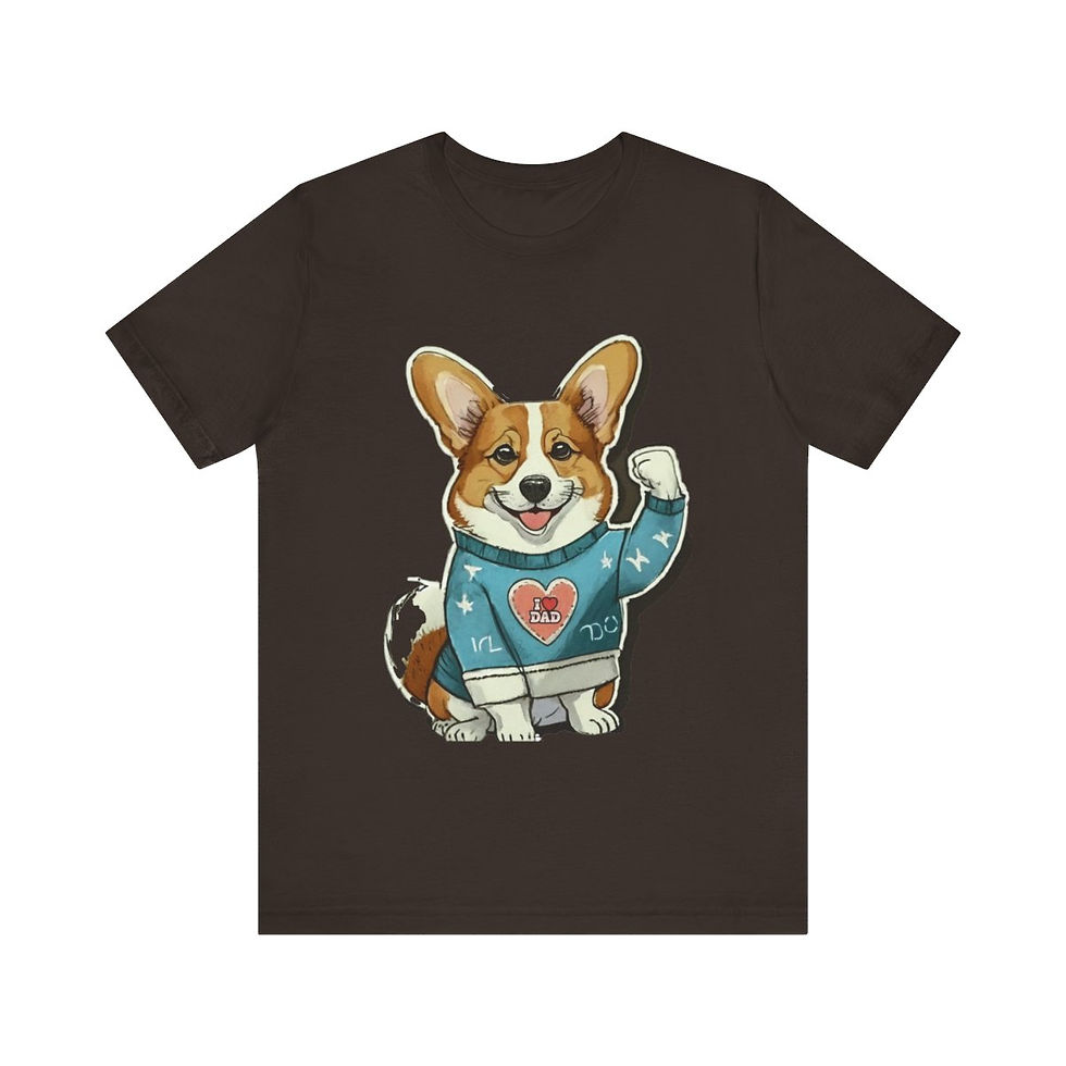 Thumbnail: Corgi Dad Jersey Short Sleeve Tee - gifts for dog lovers