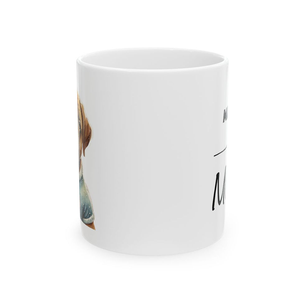 Thumbnail: Mastiff Dog Mom Ceramic Mug 11oz - dishwasher safe - gift for dog lovers