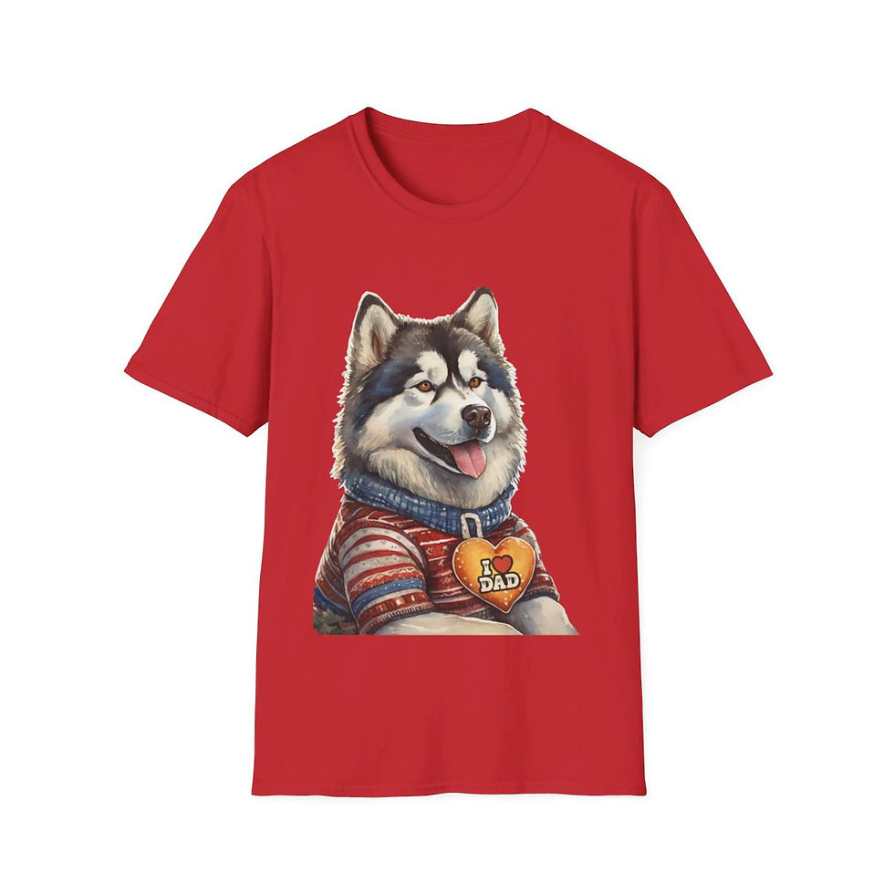 Thumbnail: Malamute Dog Dad Softstyle T-Shirt - gift for dog lovers