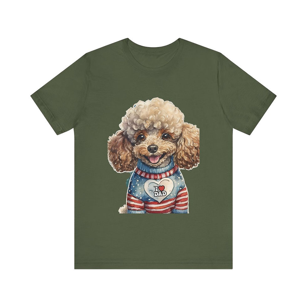 Thumbnail: Poodle Dog Dad Jersey Short Sleeve Tee - gift for dog lovers