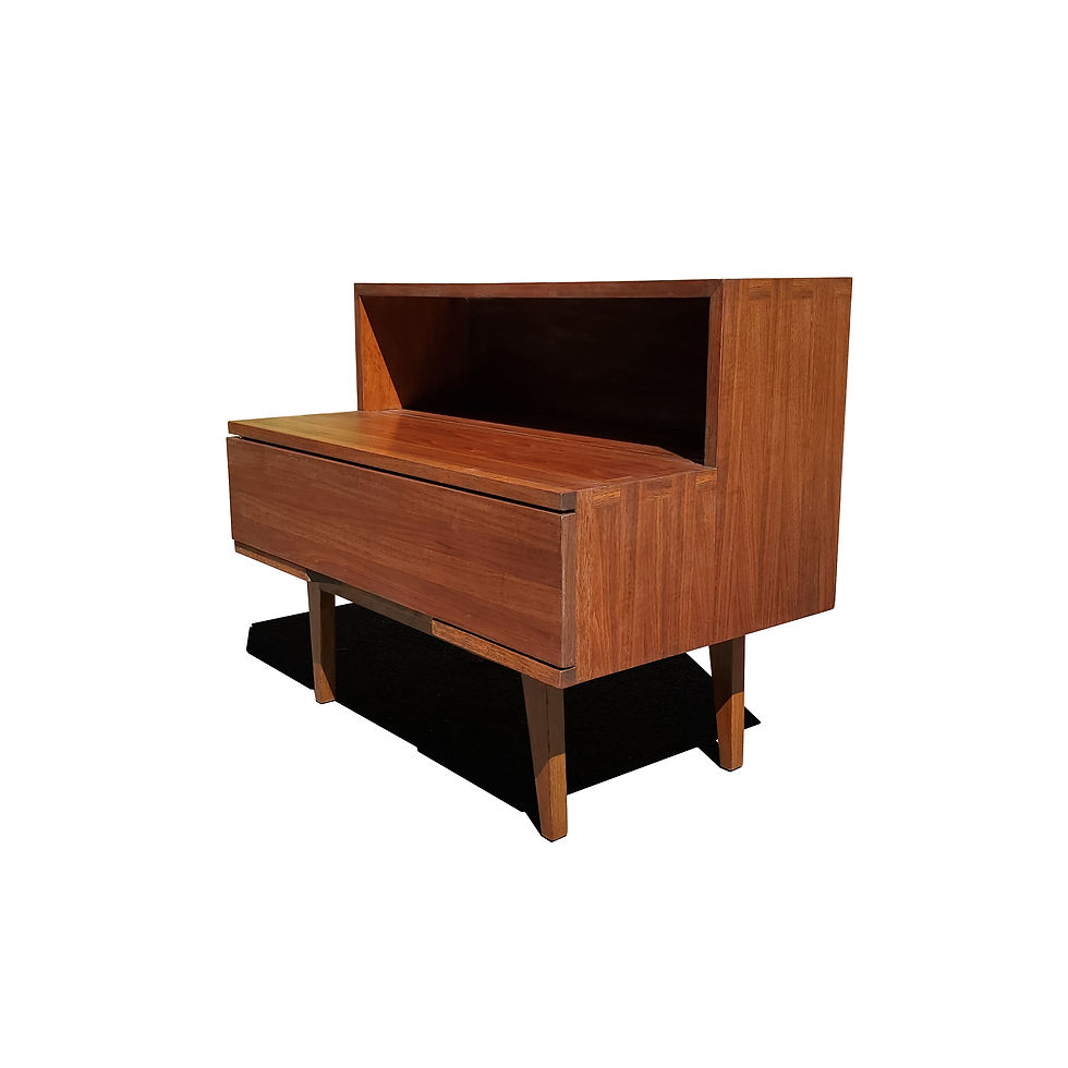 Thumbnail: A pair of mid-century modern nightstands / side tables