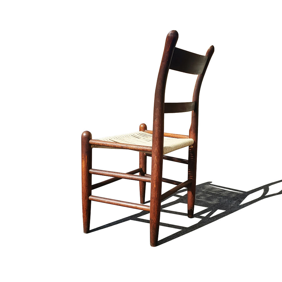 Thumbnail: A rustic / country rope single chair in the manner of Charlotte Perriand