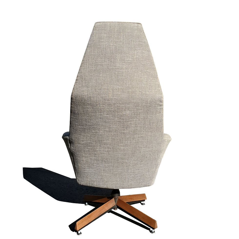 Thumbnail: A mid-century modern Adrian Pearsall swivel high back lounge chair 2174C
