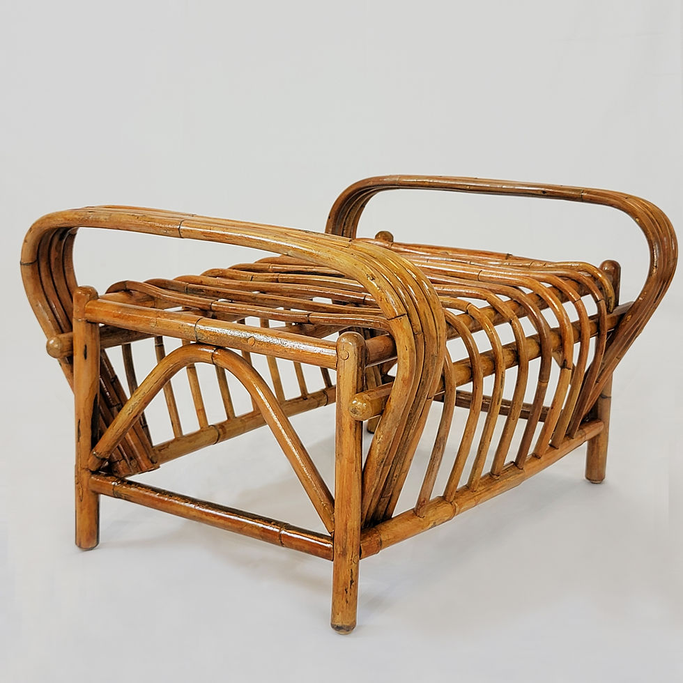 Thumbnail: A mid-century modern bamboo bench/stool