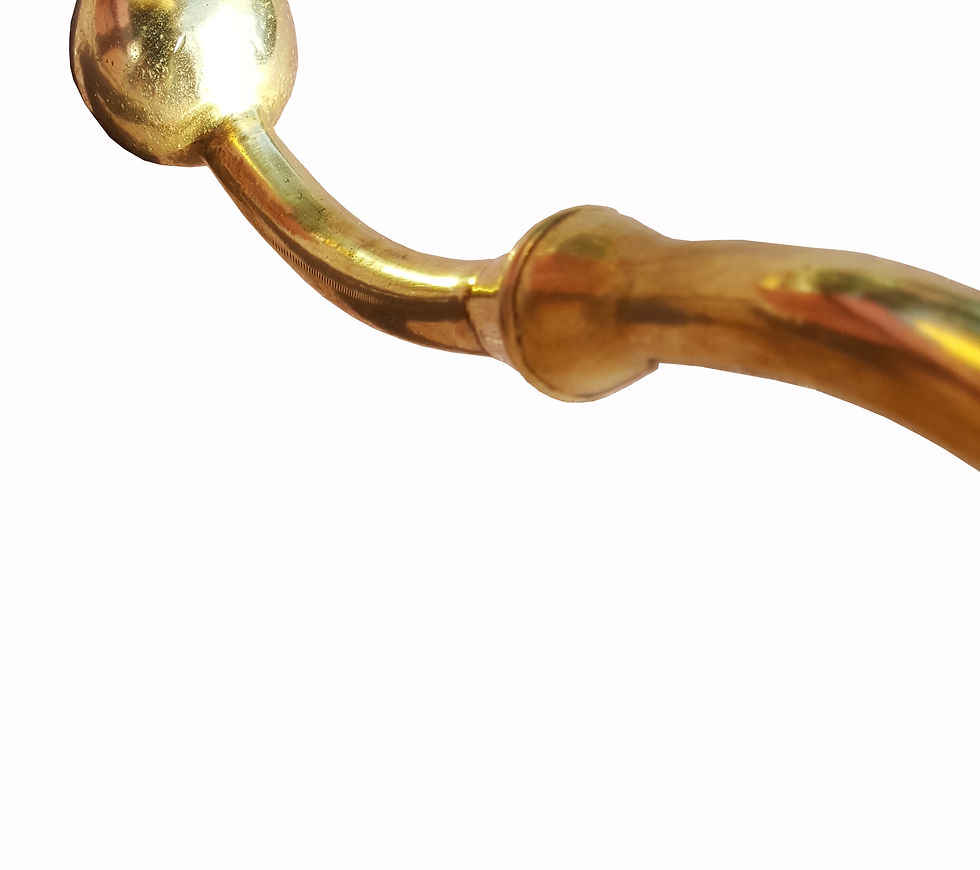 Thumbnail: French 1940's brass bamboo floor lamp - attributed to Maison Bagues