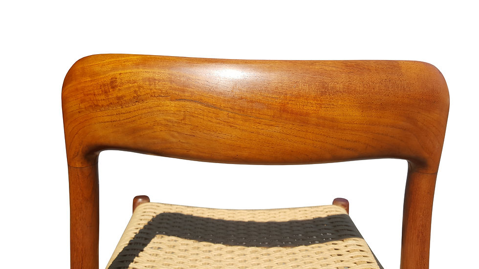 Thumbnail: Mid-Century Danish teak teak single chair by Niels Møller Model # 75.