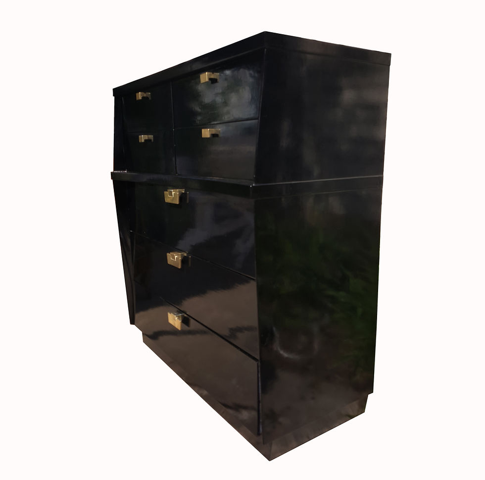 Thumbnail: American 1950’s mid century modern black lacquer dresser
