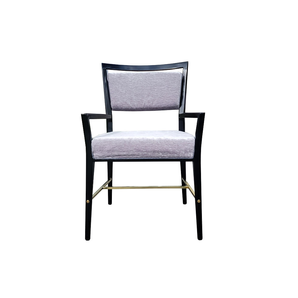 Thumbnail: A set of 6 Paul Mccobb black lacquered chairs for Calvin