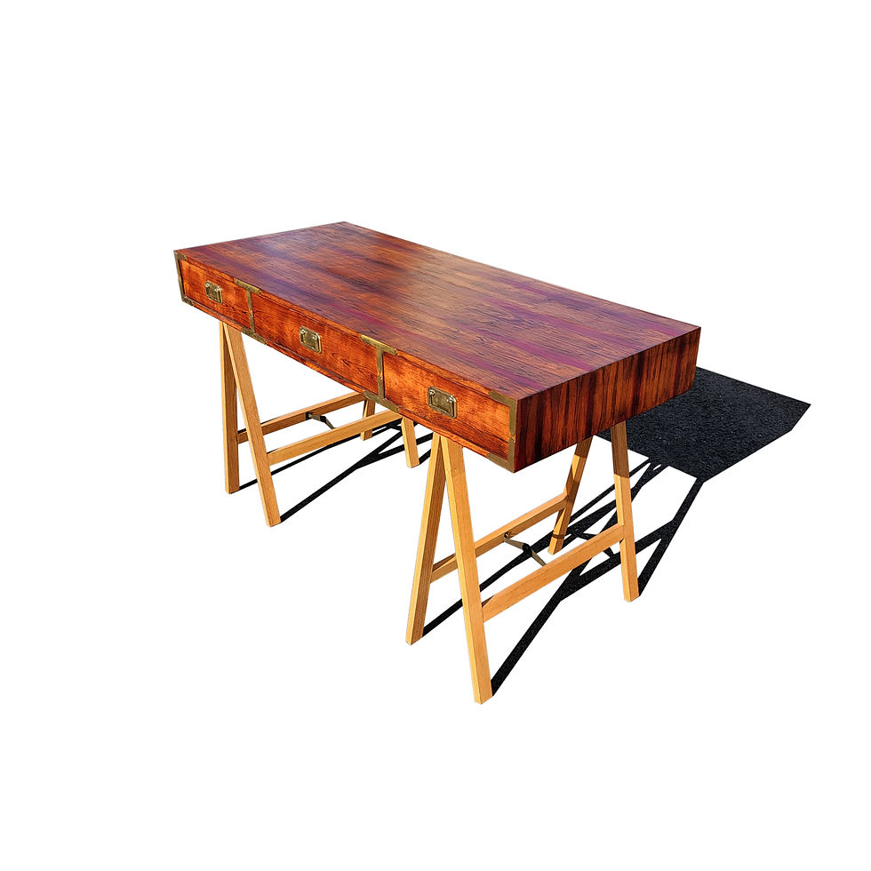Thumbnail: A mid-century modern rosewood campaign desk