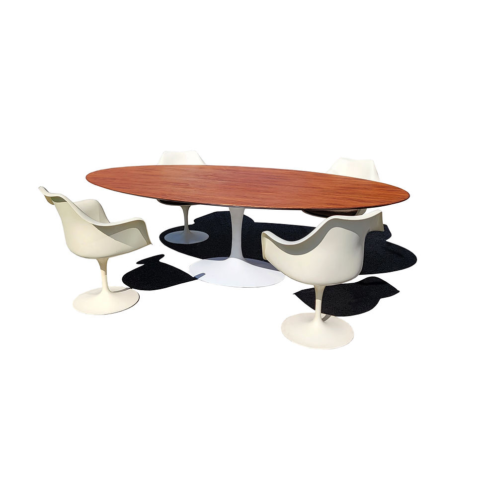Thumbnail: A large mid century modern / space age Saarinen Tulip dining table for Knoll