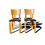 Thumbnail: A set of 4 mid century modern bent wood Thonet dining chairs